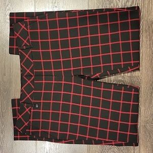 ❤️ WHITE HOUSE BLACK MARKET WHBM SLIM FIT PLAID PANTS/TROUSERS, 6 (28)